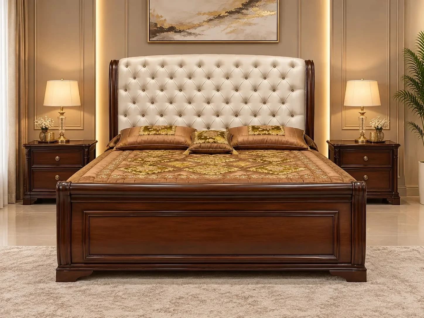 Fanta Sheesham Wood Bed